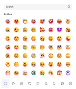 screenshot of fluent emojis