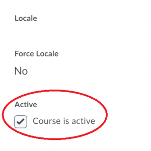course is active check box