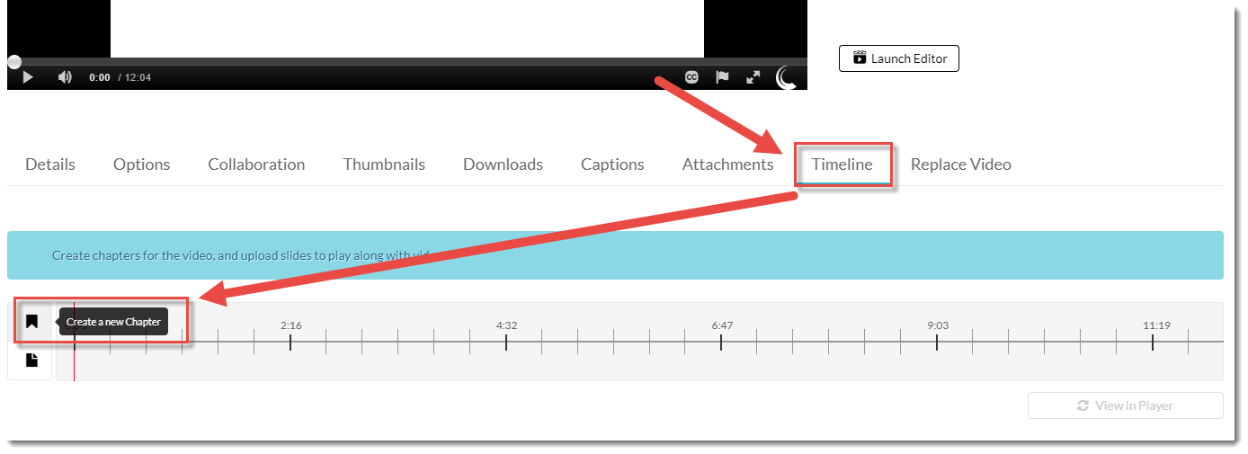 image showing how to create a new chapter