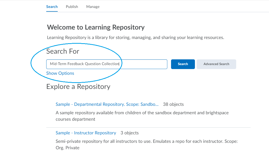 Search for "Mid-Term Feedback Question Collection"