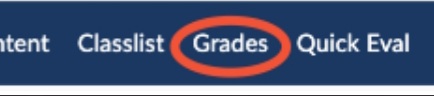 Select Grades on the navbar.