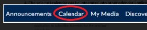 Select Calendar from the navbar.
