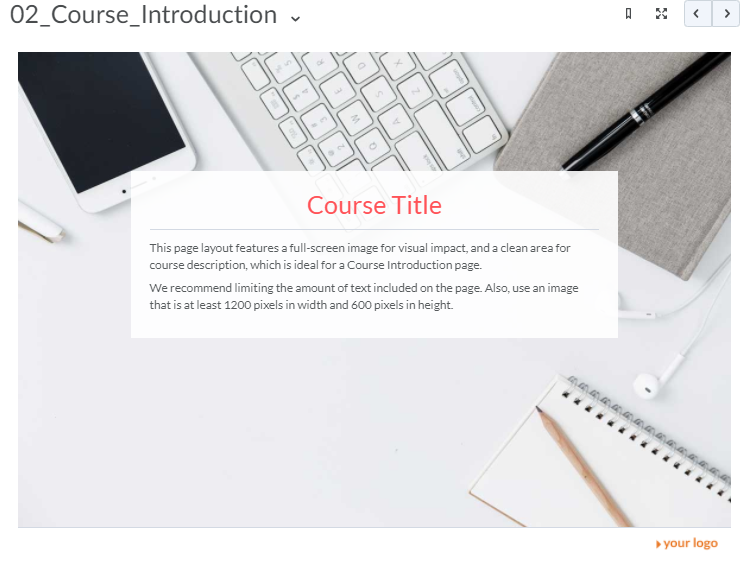 Screenshot of saved view of the 02_Course_Introduction Daylight template.
