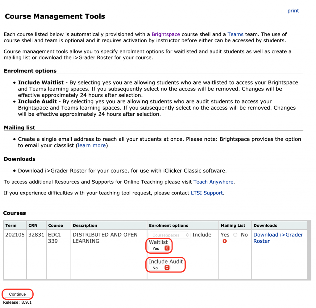 Course Management Tools