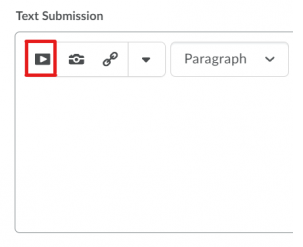 Insert Stuff icon in learner Text Submission window