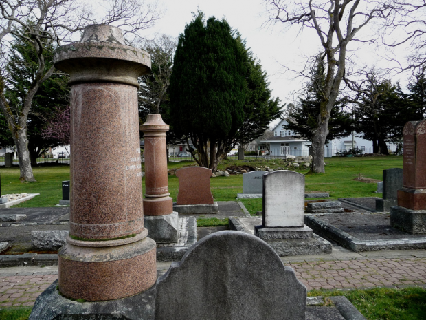 Looking to the East from within the cemetery 