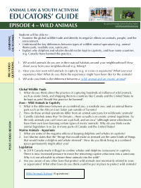 Educators Guide - Wild Animals