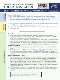Educators Guide - Careers in Animal Protection