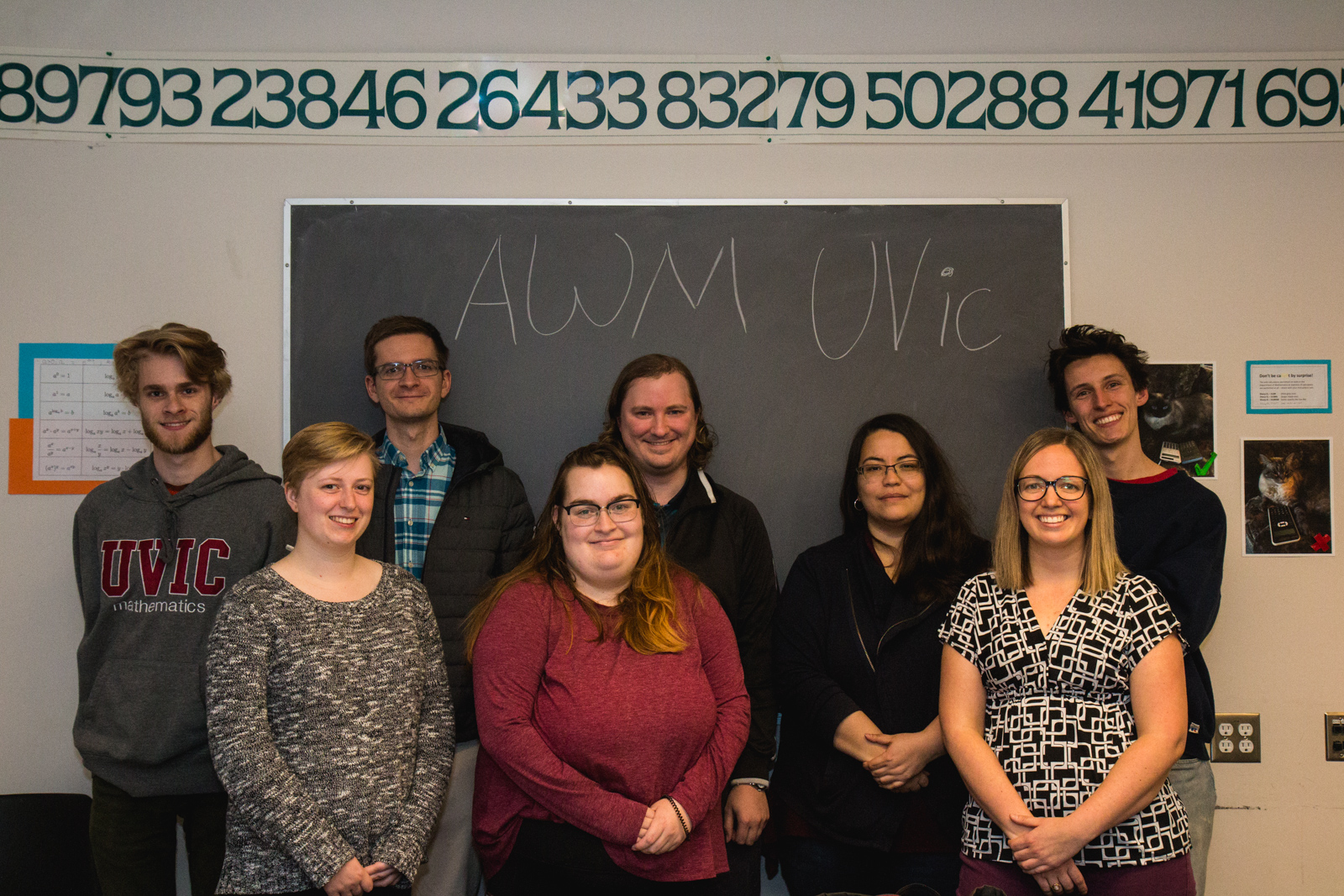 Members of the UVic AWM Student Chapter posed for a photo.