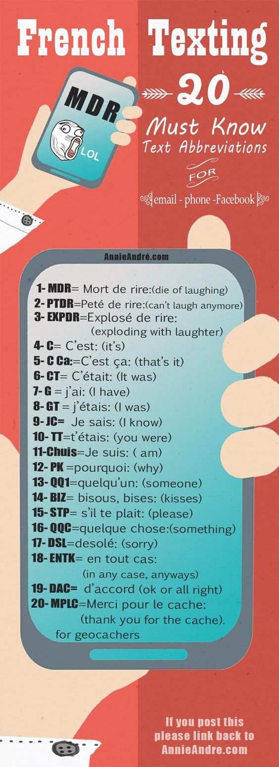 The comprehensive list of the French text message abbreviations - jadorelyon