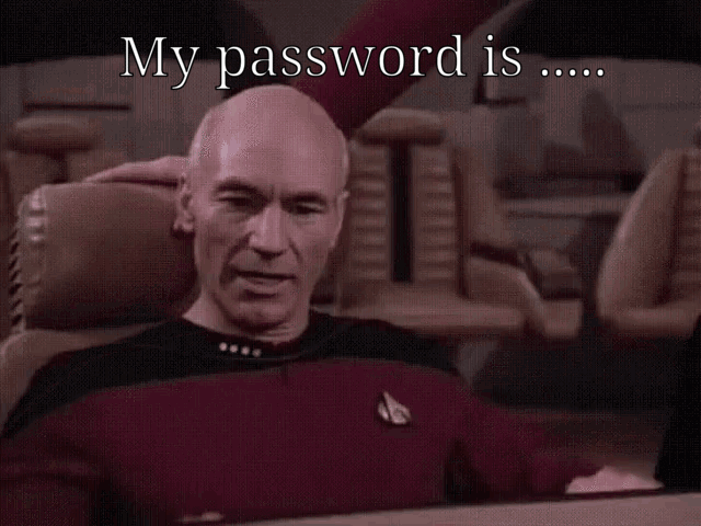 My password is ... 'password'