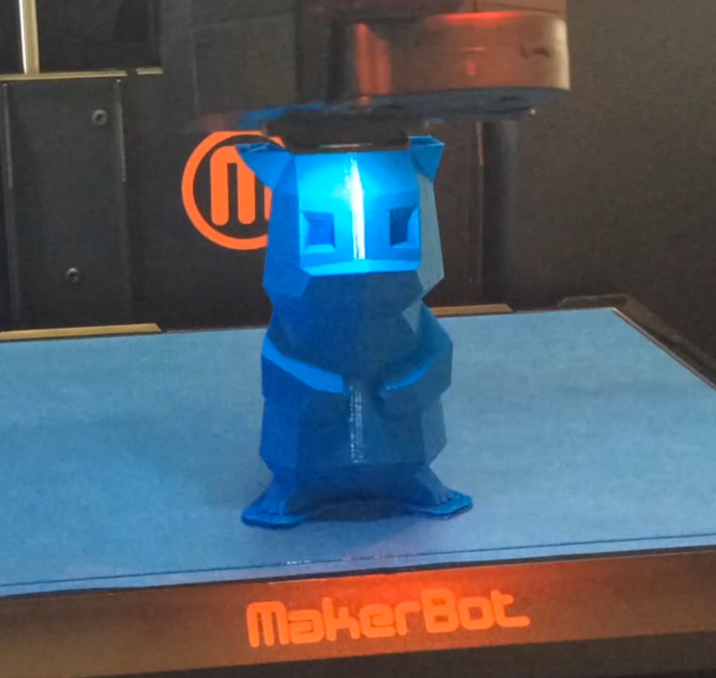 Photo of 3D model of Pikachu being printed