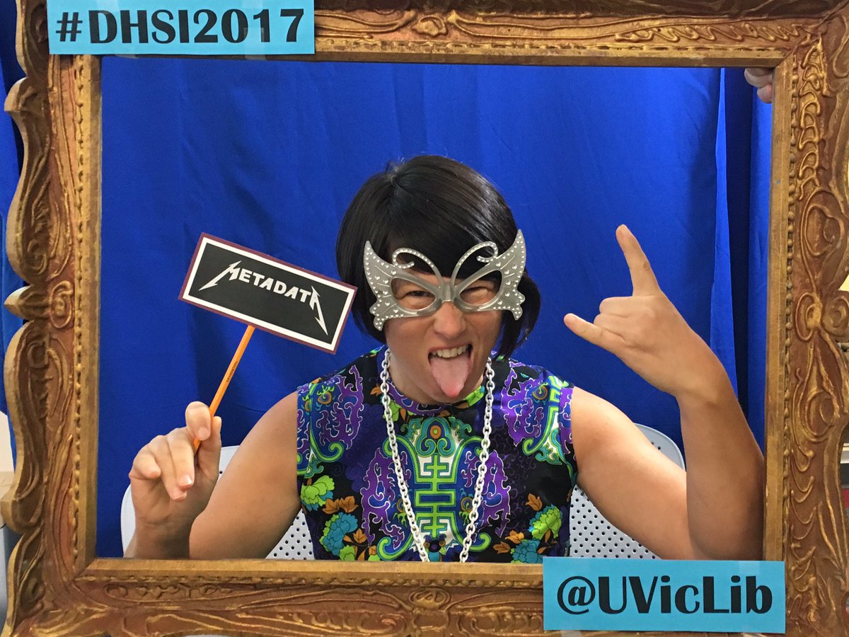 Green Screen Fun at DHSI Librarians Reception!