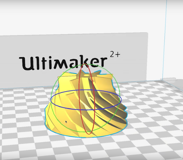 Screenshot of 3D model in Ultimaker software