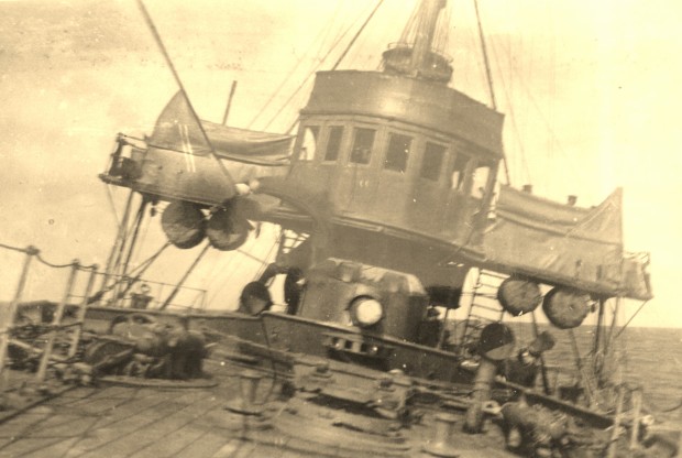 View of the Bridge from the deck during operation. Image Source: the Maritime museum of British Columbia