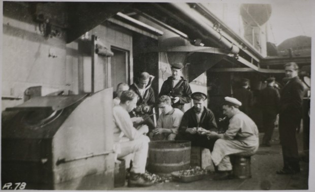 prepping for dinner photo source: Maritime Museum of British Columbia