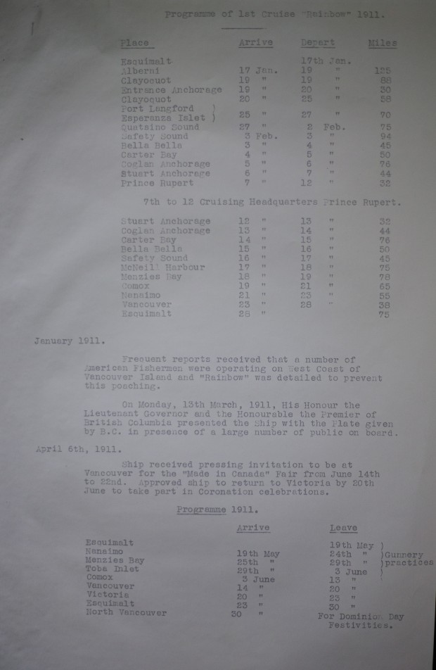 excerpt from ships log source: Maritime Museum of British Columbia vertical files