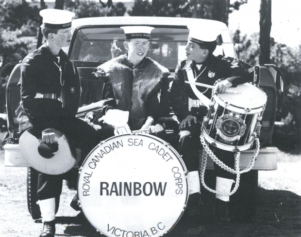 Rainbow sea cadets attending a band competition, circa 1988