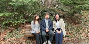 Current UVic Law students (left to right) Rabia Malik, Jeremy Coleman, and Emily Chan