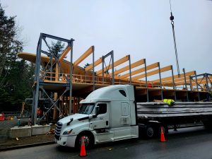 Construction progress of the National Centre for Indigenous Laws from Ring Road