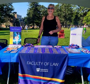 Lori Klear, Recruitment & Admissions Manager for UVic Law at UVic's Thunderfest Sept. 6, 2024