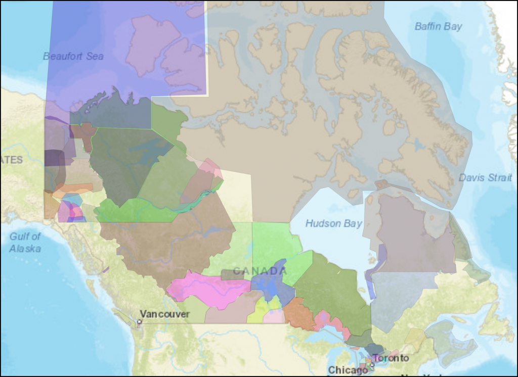 Treaty Map of Canada - as of Mar 31, 2020