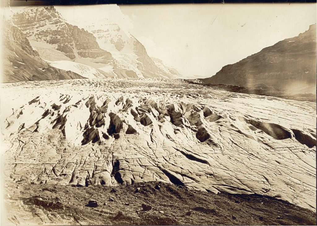 Toe of Athabasca Glacier in 1917 from the Arthur Wheeler Interprovincial Boundary Survey