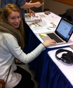 UVic student using Mac laptop