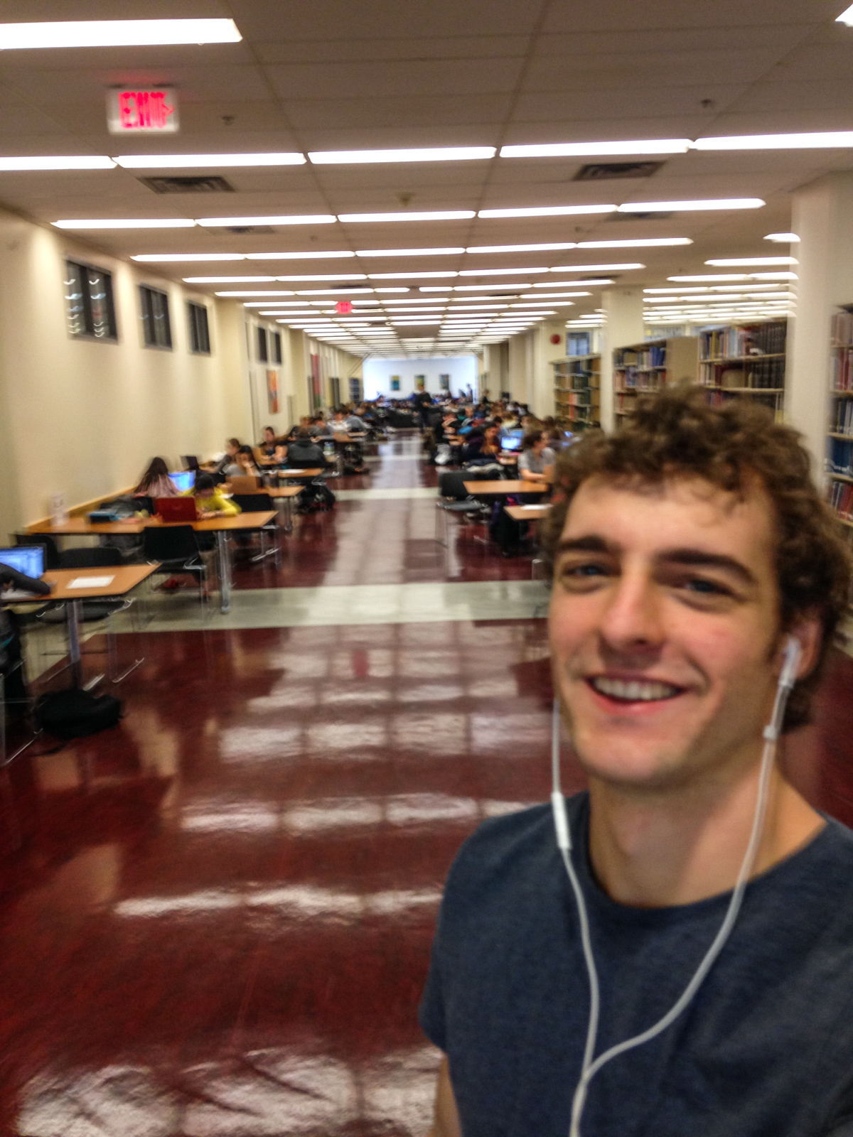 UVic student Malcolm in McPherson Library