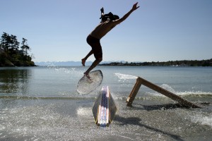 A little summer skim boarding (Photo credit Tourism Victoria). 