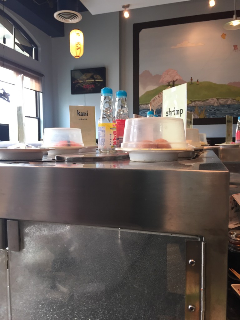 Conveyer belt sushi. I’m apparently all about the food.