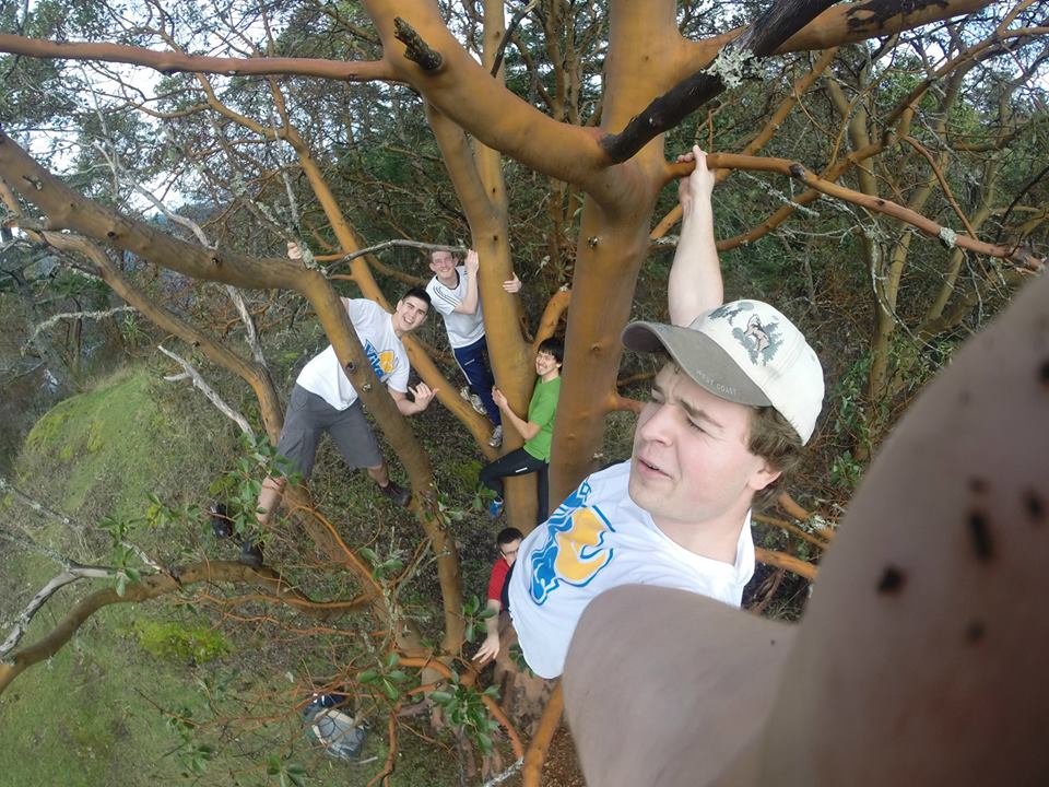 We even stopped briefly to climb a tree.