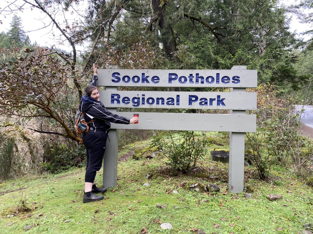 Sooke Potholes Regional Park sign