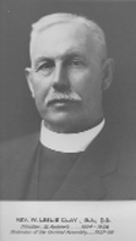 Reverend W. Leslie Clay was one of the Victoria clergy who opted to hold open-air services during the flu outbreak.