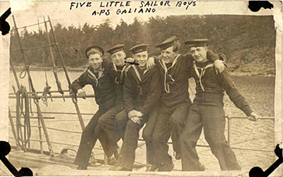 "Sailor Boys" of the Galiano. Image: CFB Esquimalt Naval and Military Museum, call No. VR992.84.14