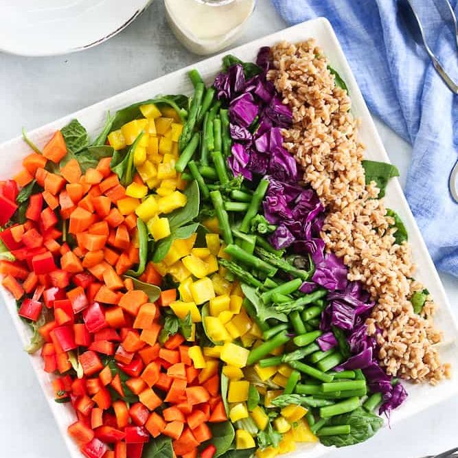 Rainbow Farro Salad