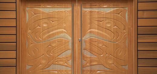 Doors to the First Peoples House at UVic