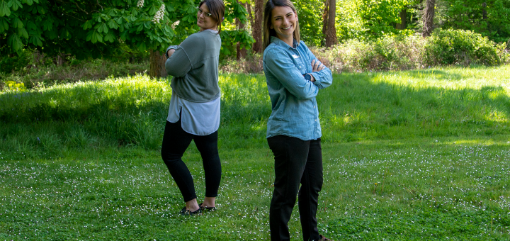 UVic nurses Stevie and Kristiana pose for the camera