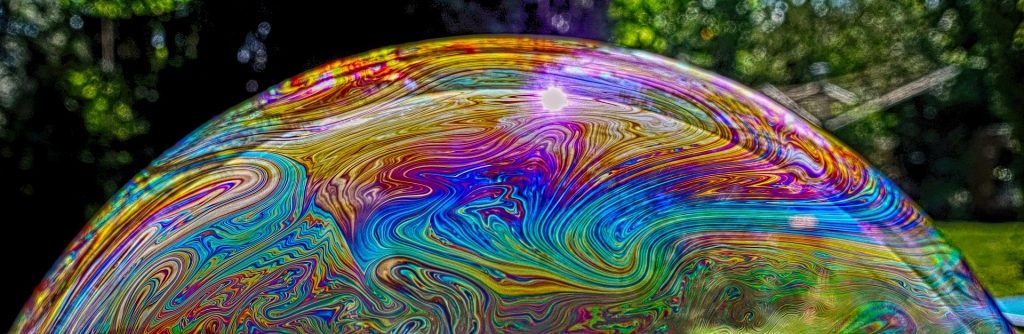 close up of a soap bubble