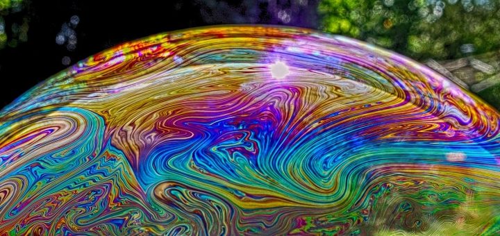 close up of a soap bubble
