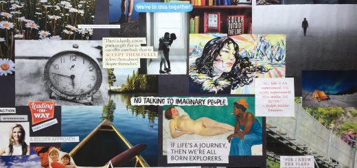 Example vision board - collage of images and words