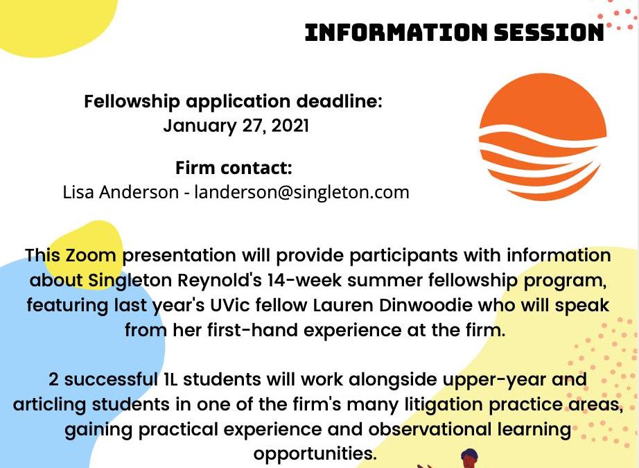 Singleton Reynolds 1L Litigation Fellowship Info Session