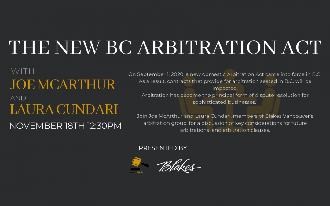 The New BC Arbitration Act