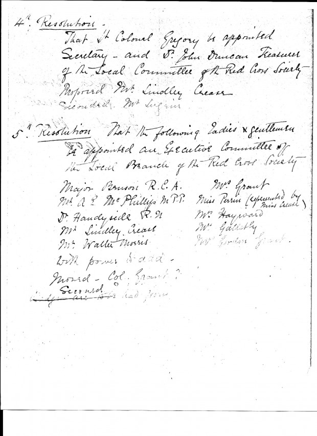 image of founding minutes