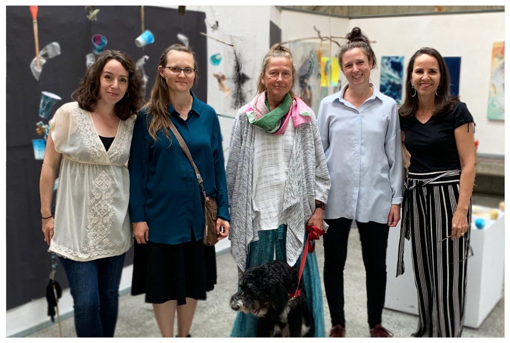 Artist-Teachers from left to right: Nadine Bouliane, Amber MacGregor, Ingrid Hauss, Dr. Alison Shields, and Gina Sicotte. Summer 2019.
