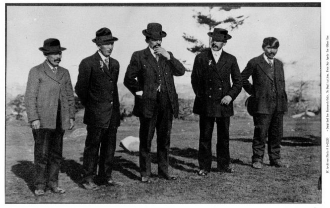 Lekwungen Band Counsellors During the Relocation Ceremony, 1911, RBCM