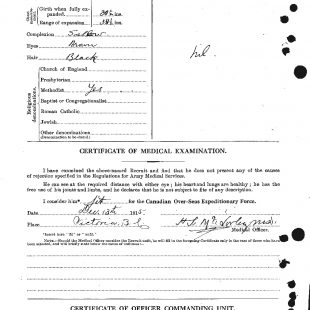 Richard Arthur Beynon attestation paper, page 2. 